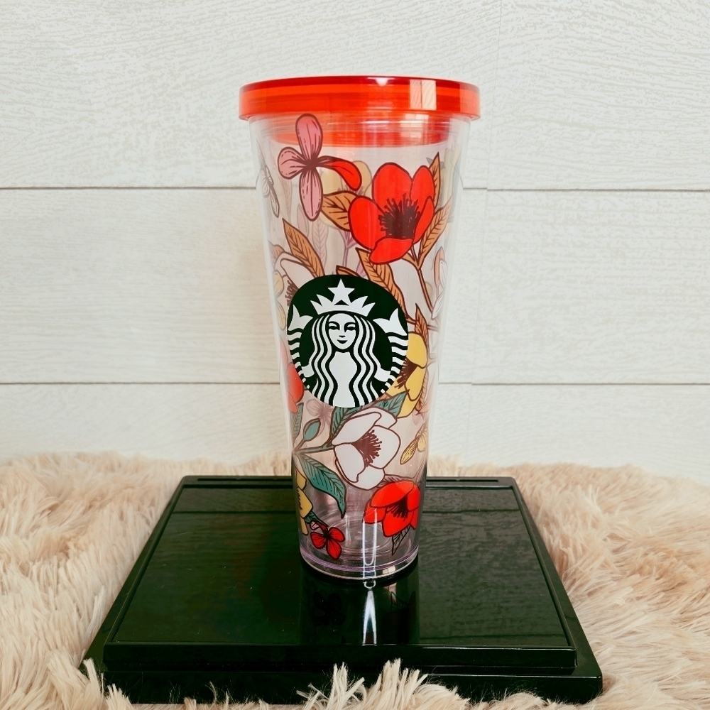 STARBUCKS | POPPY FLORAL 24OZ TUMBLER